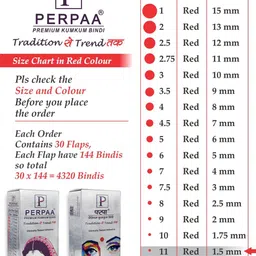 PERPAA Set of 2 Red Velvet Kumkum Bindi Box with 15 Flaps Each - Size 11 image 4