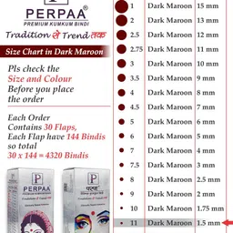 PERPAA Set of 2 Maroon Velvet Kumkum Bindi Box with 15 Flaps Each - Size 11 image 5