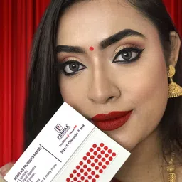 PERPAA Set of 2 Red Velvet Kumkum Bindi Box with 15 Flaps Each - Size 6 image 2