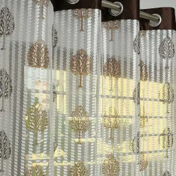 152 cm (5 ft) Tissue Window Curtain (Pack Of 2)-14