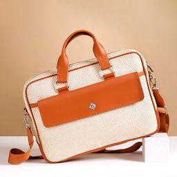 Nestasia Unisex Colourblocked Jute Laptop Bag - Up to 14 inch-46