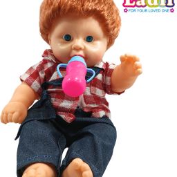 Little Golu Teddy Boy Toy in Printed Dress Doll for Kids Moveable Hands Legs_C-picture-25