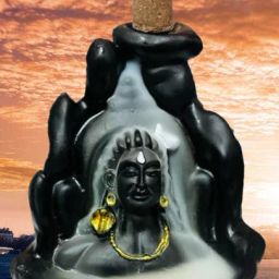 Adiyogi Shiv Backflow Incense Burner with 30 Cones Best for Gifting M_187 N/A-image-48