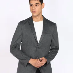 Men Self Design Single Breasted Formal Blazer-image-48