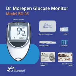 dr. morepen Glucometer with 50 Strips and 100 Lancets Glucometer image 4