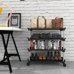 tnt the next trend Super Smart Stackable and Durable, Easy to Assemble, Space Saving Rack Plastic Open Book Shelf image 2