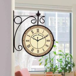 random Roman Dial Multicolour Metal Station Clock-picture-17