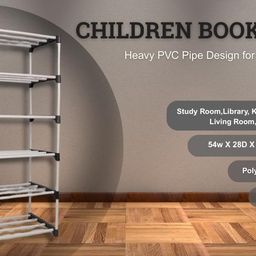 saklak Children Book Rack 6 Layer Bookshelf for Home Library Stand | Book Shelves 6 Layer PVC Home Library | Book Stand Books Rack for Study Room image 2