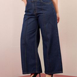miss chase Women Relaxed Fit High Rise Blue Jeans-picture-32