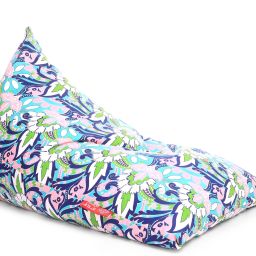 XXL Pyramid Cotton Canvas Floral Printed Lounger Bean Bag With Bean Filling-image-97