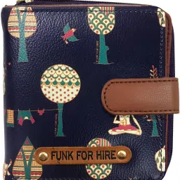 Women Casual Blue Artificial Leather Wallet - Regular Size-image-26