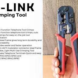 balrama NTC-001 Modular Plug Crimper DLink Red Tool for Network Cables Telephone Cables Dlink Crimping Tool Modular Plug Cutter Stripper 8P8C Rj45 6P6C Rj-12 4P4C Rj-11 Manual Hydraulic Crimper image 4
