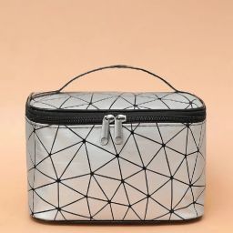 Women Silver Cosmetic Bag-image-72