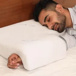 the white willow Couples Right Side Cuddle Arm Hug Memory Foam Motifs Sleeping Pillow Pack of 1 image 4