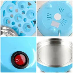pratyaksh Electric Automatic Off 1 Layer Egg Boiler with Non Stick Frying pan Multipurpose Single Layer Handle Egg Boiler with Non Stick Fry pan Electric Egg Cooker image 3