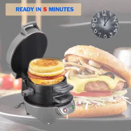hevasnek Sandwich & Burger Maker with Digital Timer, Waffle Maker image 5