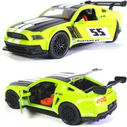 Presents_Mustang GT Car-Metal Pullback Toy with Openable Doors_A11-14