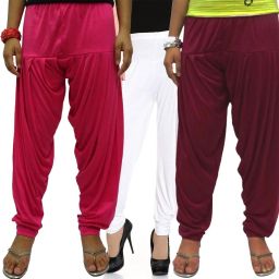 Solid Cotton Viscose Blend Women Harem Pants-image-61
