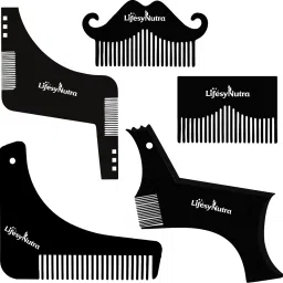 Beard Shaper Tool shaping scale template tool set With Ultra-Slim Pocket Comb-image-81