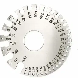 sqftools S.W.G. Wire Gauge Sized From 0 TO 36 On Front - 0.19 TO 8.23 On Back Marking Gauge image 2