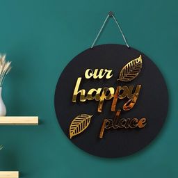 art street Black & Brown Our Happy Place Hanging Plaque-picture-19