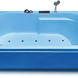 Divine 5.5 Feet with Bubble Bath and Filler System - Cyan Blue Free-standing Bathtub-image-76