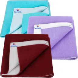 Waterproof, Cotton, Fleece Dry Sheet, Reusable & Washable, (MEDIUM) - PACK OF 3-image-59