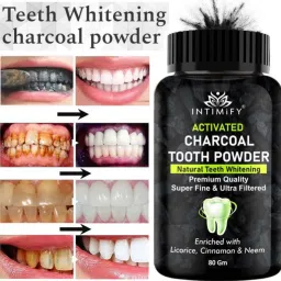 Charcoal Teeth Whitening Powder, For Yellow Stain, Eliminates Bad Breath-16