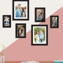 art street Individual Debra Set Of 6 Black Polyresin Collage Photo Frames-picture-48