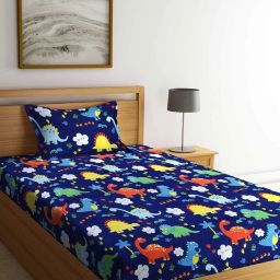 180 TC Cotton Single Printed Flat Bedsheet-image-41