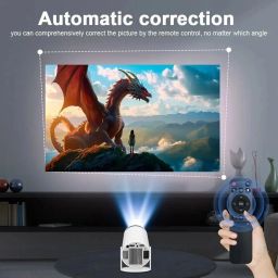 Prizmos HY300 Pro HD 1GB/8GB Android 11 Projector WiFi6 BT5.0 Auto Keystone (5000 lm / 1 Speaker / Wireless / Remote Controller) Portable Projector image 3