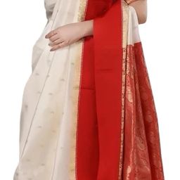 Woven, Applique, Self Design Garad Pure Silk, Cotton Blend Saree-image-58