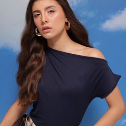 corsica Casual Regular Sleeves Solid Women Blue Top-picture-41