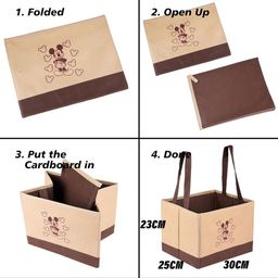 Kuber Industries Beige & Brown Mickey Printed 6 Pcs Regular Drawer Organisers image 4