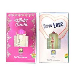RAVIOUR LIFESTYLE Set Of 2 Dove Love & White Oudh Alcohol Free Attar - 8 ml Each-17