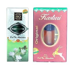 RAVIOUR LIFESTYLE Set Of 2 Rajni Gandha & Kastoori Alcohol Free Roll On Attar - 8 ml Each-18