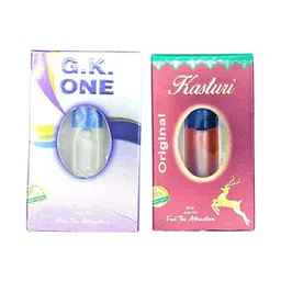 RAVIOUR LIFESTYLE Set Of 2 Kasturi & G.K One Non Alcoholic Roll On Attar - 8 ml Each-48