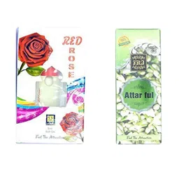 RAVIOUR LIFESTYLE Set Of 2 Aseel & Red Rose Alcohol Free Roll On Attar - 8 ml Each-30