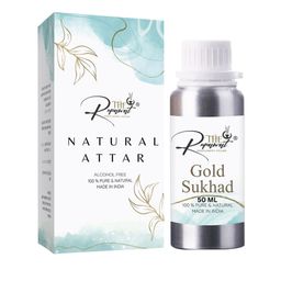THE RUPAWAT Perfumery House Gold Sukhad Pure & Natural Alcohol-Free Attar - 50 ml-32