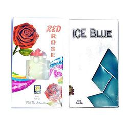 RAVIOUR LIFESTYLE Set Of 2 Red Rose & Ice Blue Alcohol Free Roll On Attar - 8 ml Each-14