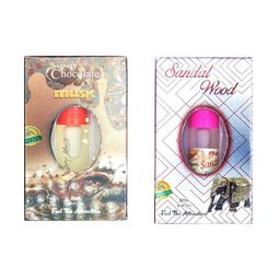 RAVIOUR LIFESTYLE Set Of 2 Sandal Wood & Chocolate Musk Alcohol Free Attar - 8 ml Each-34