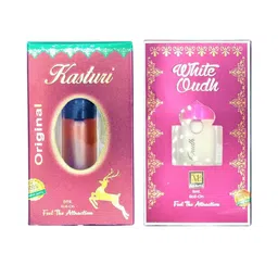 RAVIOUR LIFESTYLE Set Of 2 Kastoori & White Oudh Attar - 8 ml Each-52