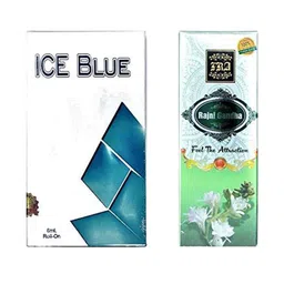 RAVIOUR LIFESTYLE Set Of 2 Ice Blue & Rajni Gandha Non Alcoholic Roll On Attar - 8 ml Each-24