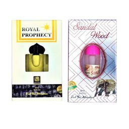 RAVIOUR LIFESTYLE Set Of 2 Sandal Wood & Royal Prophecy Roll On Attar - 8 ml Each-34