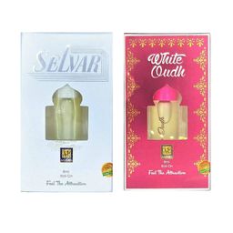 RAVIOUR LIFESTYLE Set Of 2 Selvar & White Oudh Alcohol Free Roll On Attar - 8 ml Each-3