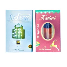 RAVIOUR LIFESTYLE Set Of 2 Selvar & Kastoori Non-Alcoholic Roll On Attar - 8 ml Each-14