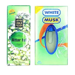 RAVIOUR LIFESTYLE Set Of 2 Attar Ful & White Musk Alcohol Free Roll On Attar - 8 ml Each-49