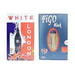 RAVIOUR LIFESTYLE Set Of 2 Figo Black & White London Non-Alcoholic Roll On Attar-8ml Each-16