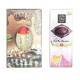 RAVIOUR LIFESTYLE Set Of 2 T Girl & Chocolate Musk Non Alcoholic Roll On Attar - 8 ml Each-35