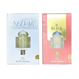 RAVIOUR LIFESTYLE Set Of 2 Selvar & B Black Non Alcoholic Roll On Attar - 8 ml Each-46